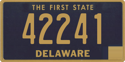 DE license plate 42241
