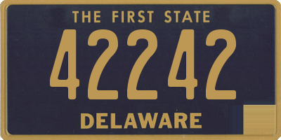 DE license plate 42242