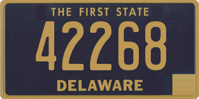 DE license plate 42268