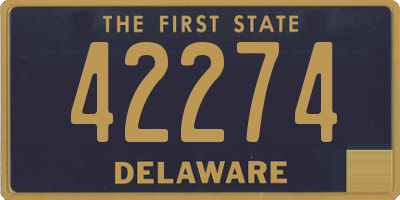 DE license plate 42274