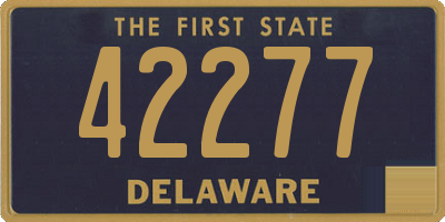 DE license plate 42277