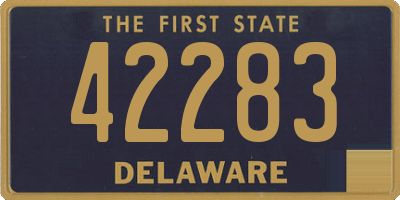DE license plate 42283
