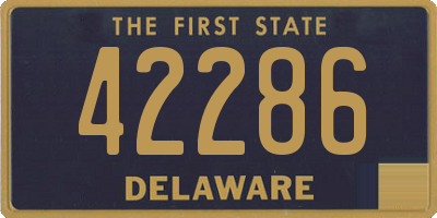 DE license plate 42286