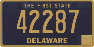 DE license plate 42287