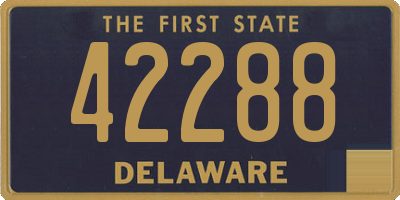 DE license plate 42288