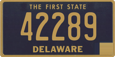 DE license plate 42289