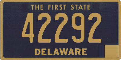 DE license plate 42292