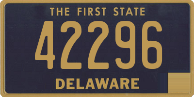 DE license plate 42296