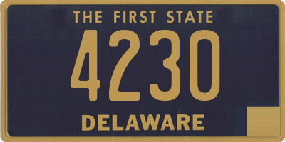 DE license plate 4230