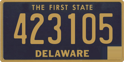 DE license plate 423105