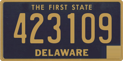 DE license plate 423109