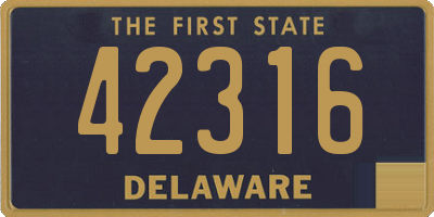 DE license plate 42316