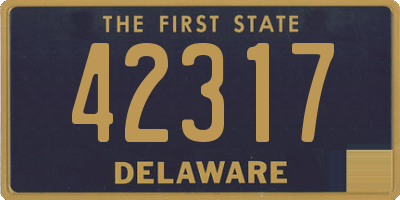 DE license plate 42317