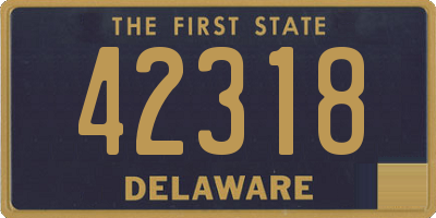 DE license plate 42318