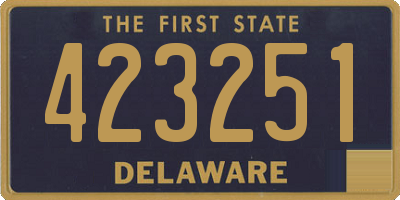 DE license plate 423251