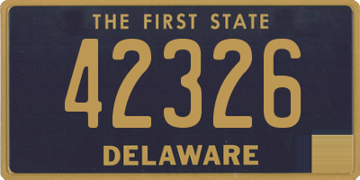 DE license plate 42326