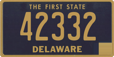 DE license plate 42332