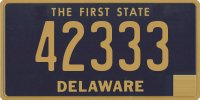 DE license plate 42333