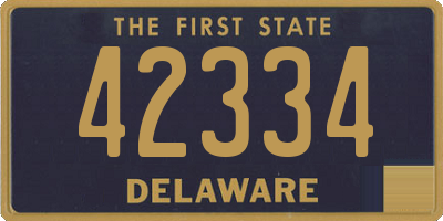 DE license plate 42334