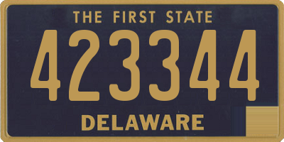 DE license plate 423344