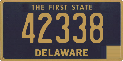 DE license plate 42338