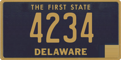 DE license plate 4234