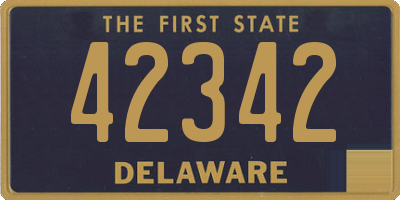 DE license plate 42342