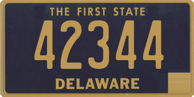 DE license plate 42344