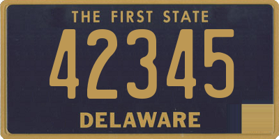 DE license plate 42345