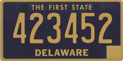 DE license plate 423452