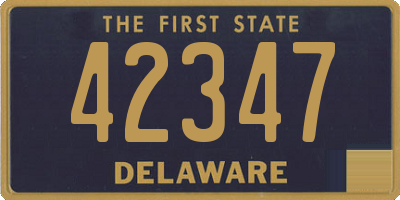 DE license plate 42347