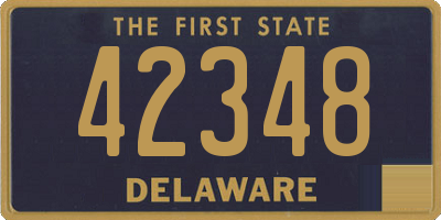 DE license plate 42348