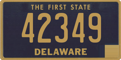 DE license plate 42349