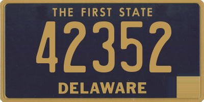 DE license plate 42352