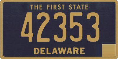 DE license plate 42353