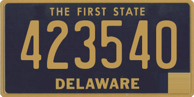 DE license plate 423540