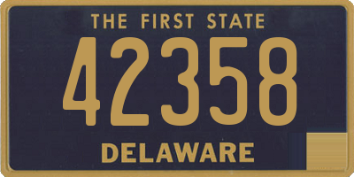 DE license plate 42358