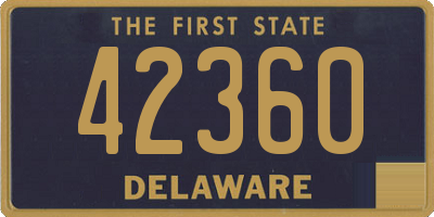 DE license plate 42360