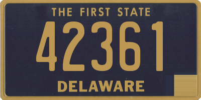 DE license plate 42361