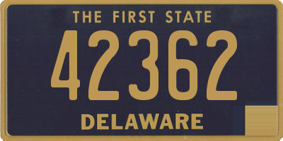 DE license plate 42362