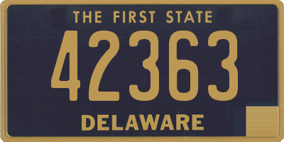DE license plate 42363
