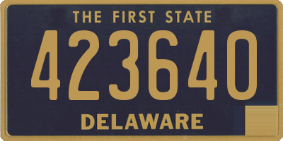 DE license plate 423640