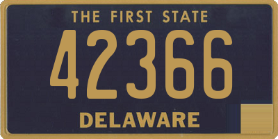 DE license plate 42366