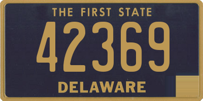 DE license plate 42369