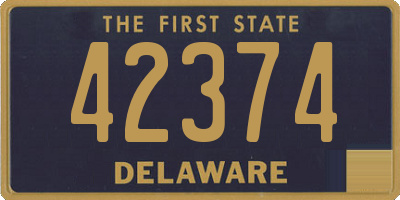 DE license plate 42374