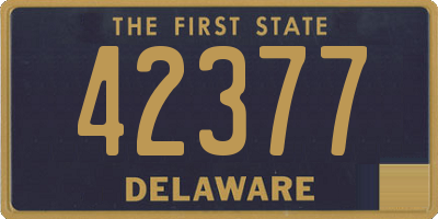 DE license plate 42377