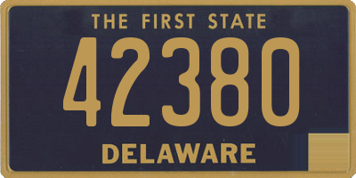 DE license plate 42380