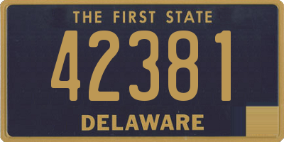 DE license plate 42381