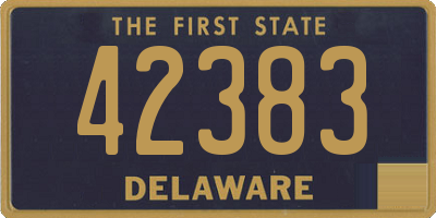 DE license plate 42383
