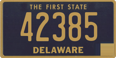 DE license plate 42385